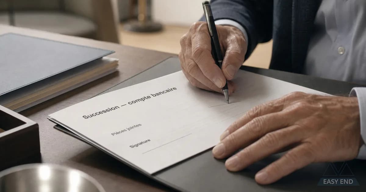 Stylo et documents posés sur un bureau en bois