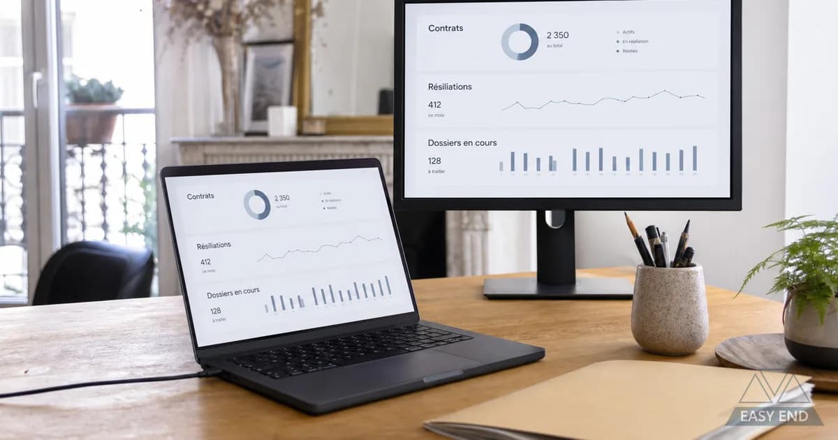 Ordinateur portable et carnet posés sur un bureau